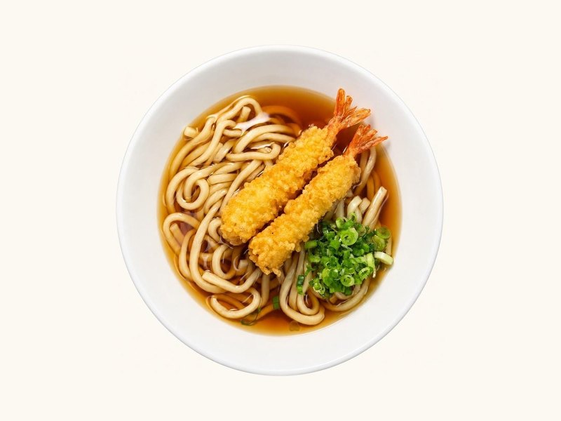 Udon with Shrimp Tempura